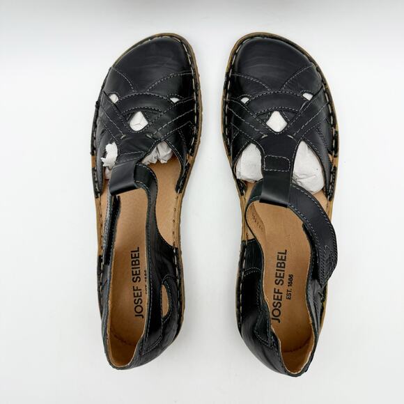 Josef Seibel Womens Rosalie 29 Sandals EU 40 US 9-9.5 Black Leather NWOB - Picture 12 of 14